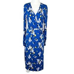 Boden Blue Floral Long Sleeve Dress